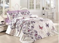 Постельное белье ранфорс First Choice - Kelebek Lilac (Турция), евро